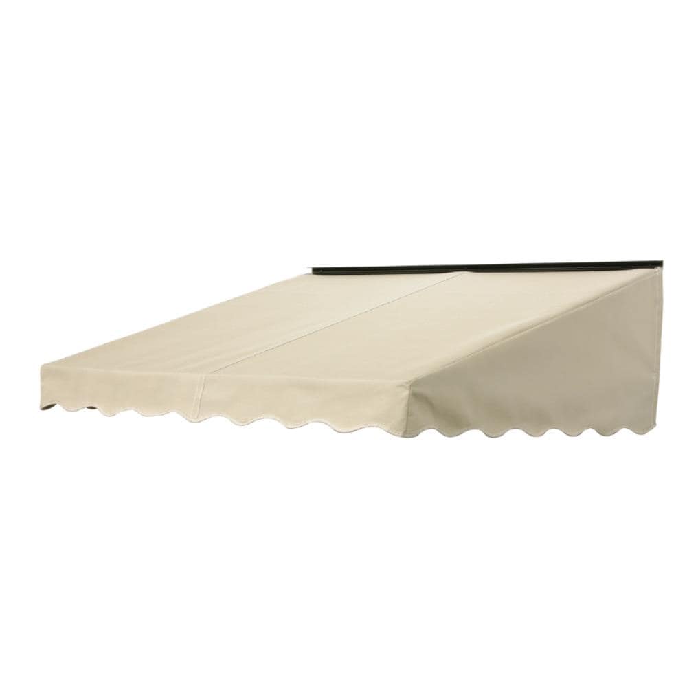 NuImage Awnings 2700 72-in Wide x 41-in Projection x 17-in Height Fabric Linen (4633) Solid Fixed Door Awning