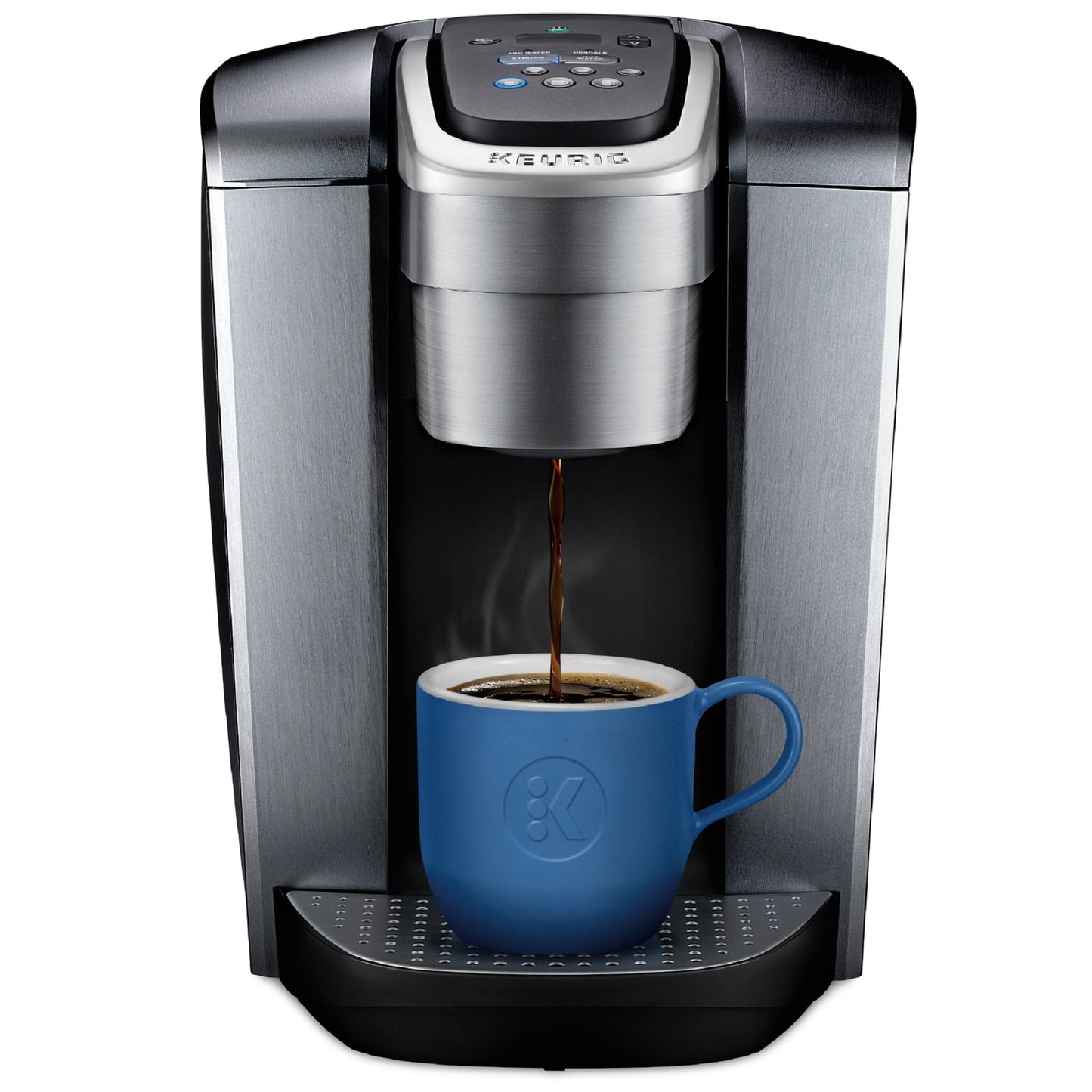 Open Box Keurig K-Elite Single-Serve K-Cup Pod Coffee Maker, Brushed Silver