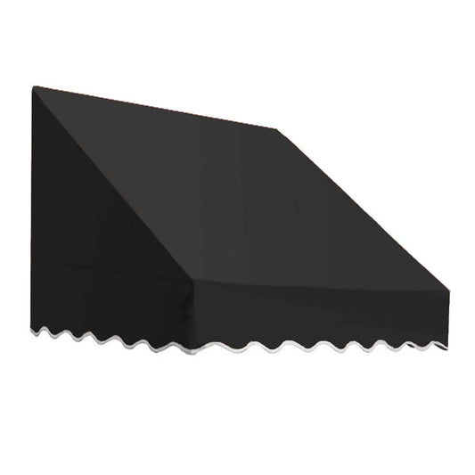 Awntech San Francisco 64.5-in Wide x 30-in Projection x 16-in Height Fabric Black Solid Fixed Window/Door Awning