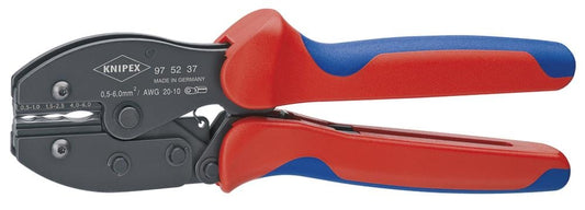 KNIPEX Red Comfort Grip Crimping Pliers 8.55-in Electrical Crimping Pliers for Heat Shrinkable Sleeve Connectors 97 52 37