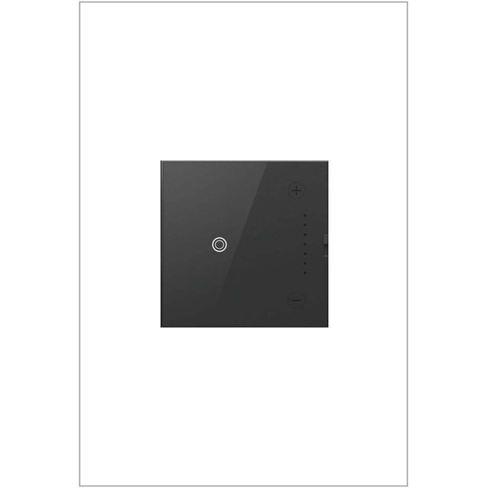 Legrand adorne Touch Tru-Universal Single-Pole/3-Way LED Illuminated Square Light Dimmer, Graphite ADTH703TUG4