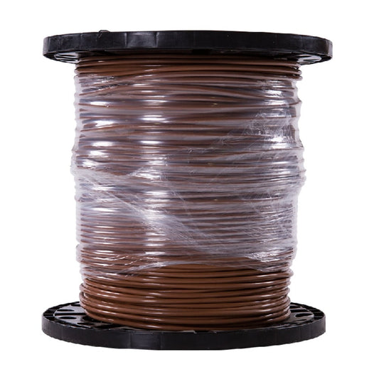 Southwire SIMpull 500-ft 6 -AWG Brown Stranded Copper THHN wire ( By-the-roll )