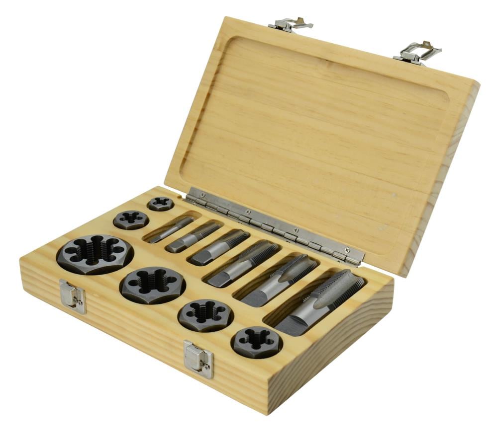 Drill America 12-Piece Standard (Sae) Tap and Die Set DWTNPT-SET
