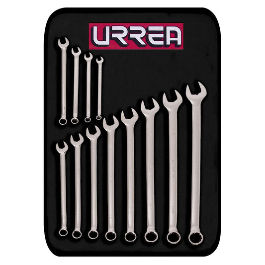 URREA 12-Piece Set 12-point Metric Combination Wrench Includes Soft Case 1200AML