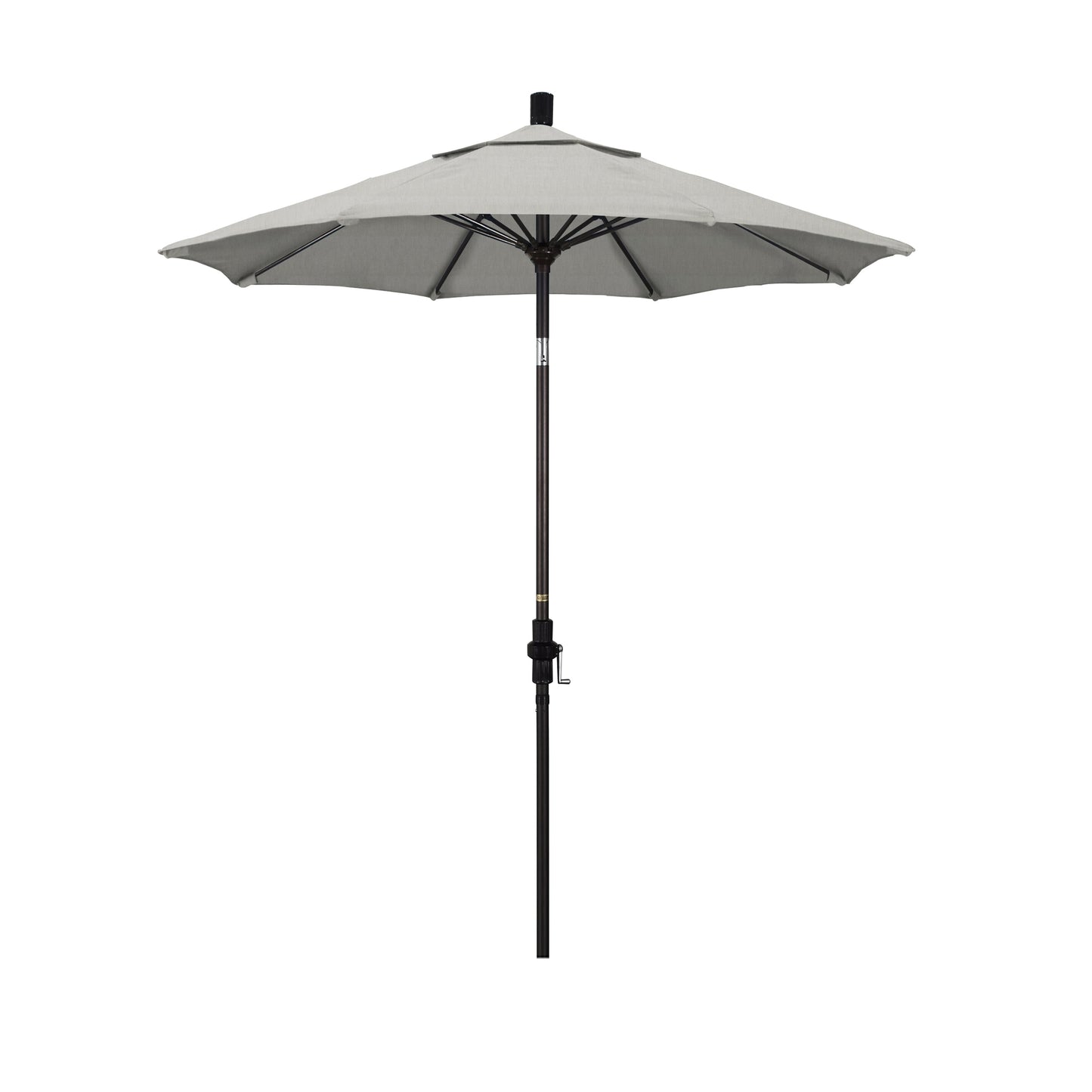 California Umbrella 7.5-ft Aluminum Gray Auto-tilt Market Patio Umbrella
