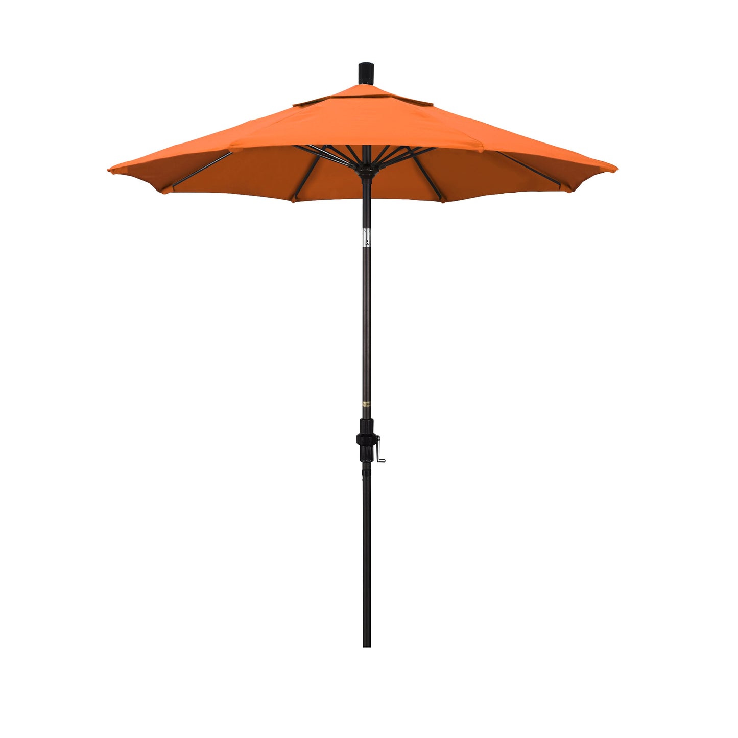 California Umbrella 7.5-ft Aluminum Orange Auto-tilt Market Patio Umbrella