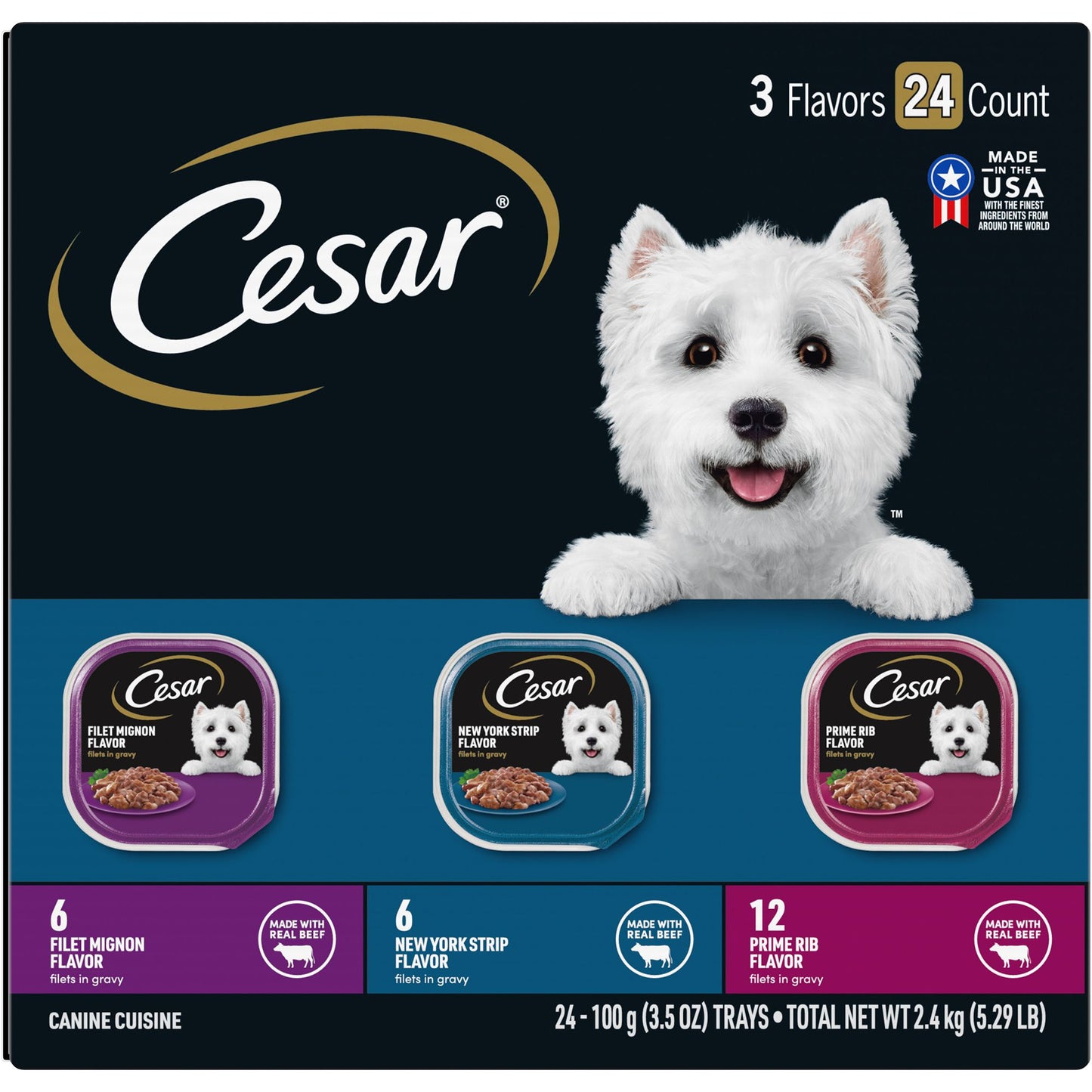 Cesar® Classics Adult Wet Dog Food - Filets in Gravy , 24 Count