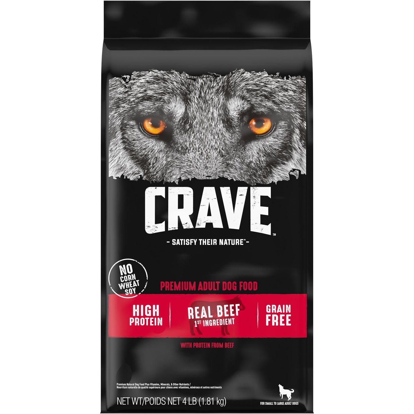 CRAVE™ High Protein Adult Dry Dog Food - Grain Free, Beef 22 Lb