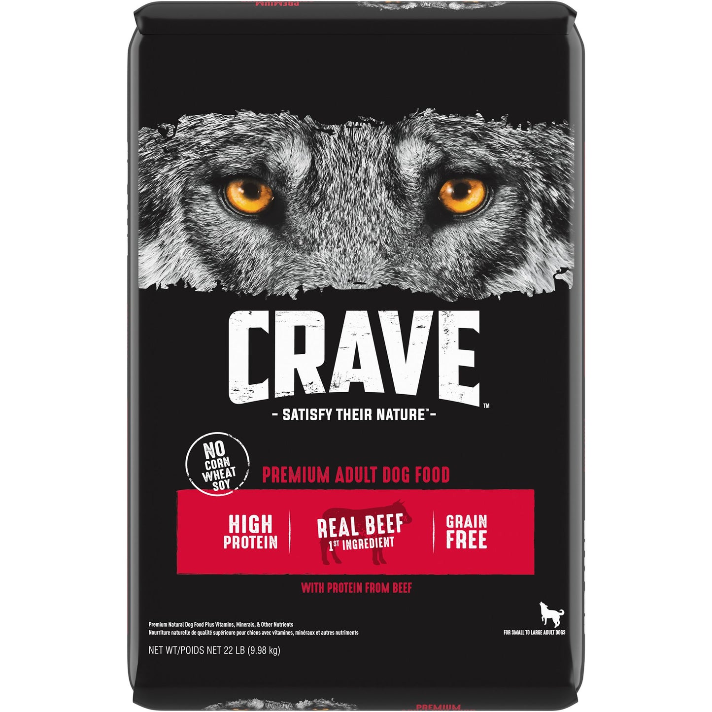 CRAVE™ High Protein Adult Dry Dog Food - Grain Free, Beef 4 Lb