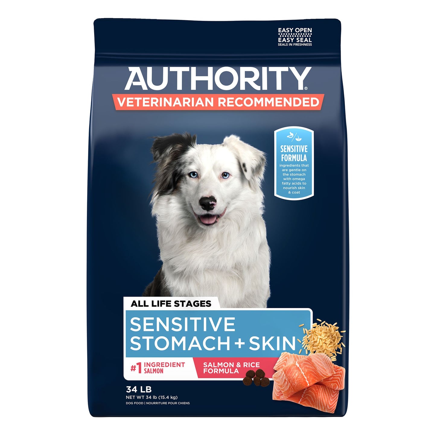 Authority® Sensitive Stomach & Skin All Life Stages Dry Dog Food - Salmon & Rice 6 Lb