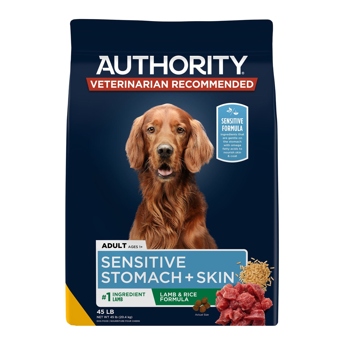 Authority® Sensitive Stomach & Skin Adult Dog Dry Food - Lamb & Rice 18 Lb