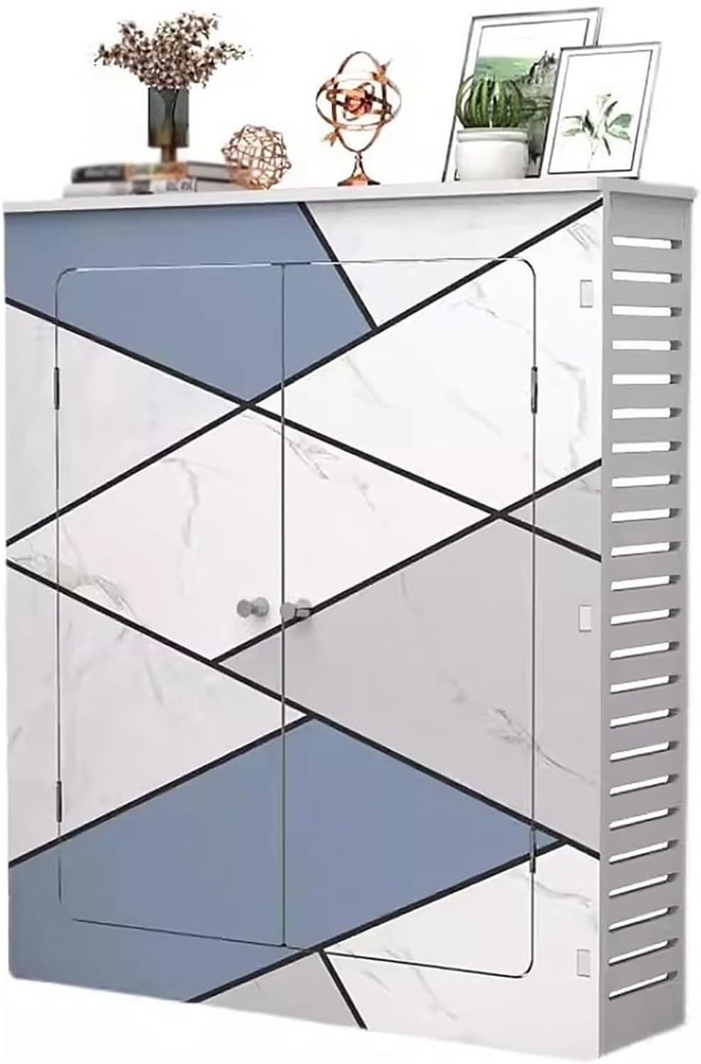 Radiator cover for old radiator,Radiator cabinet, Narrow Hallway Table Floor Heater Watersplitterfor Household Living Room Bathroom Baby Proofing(L70 x H90 x T20cm)