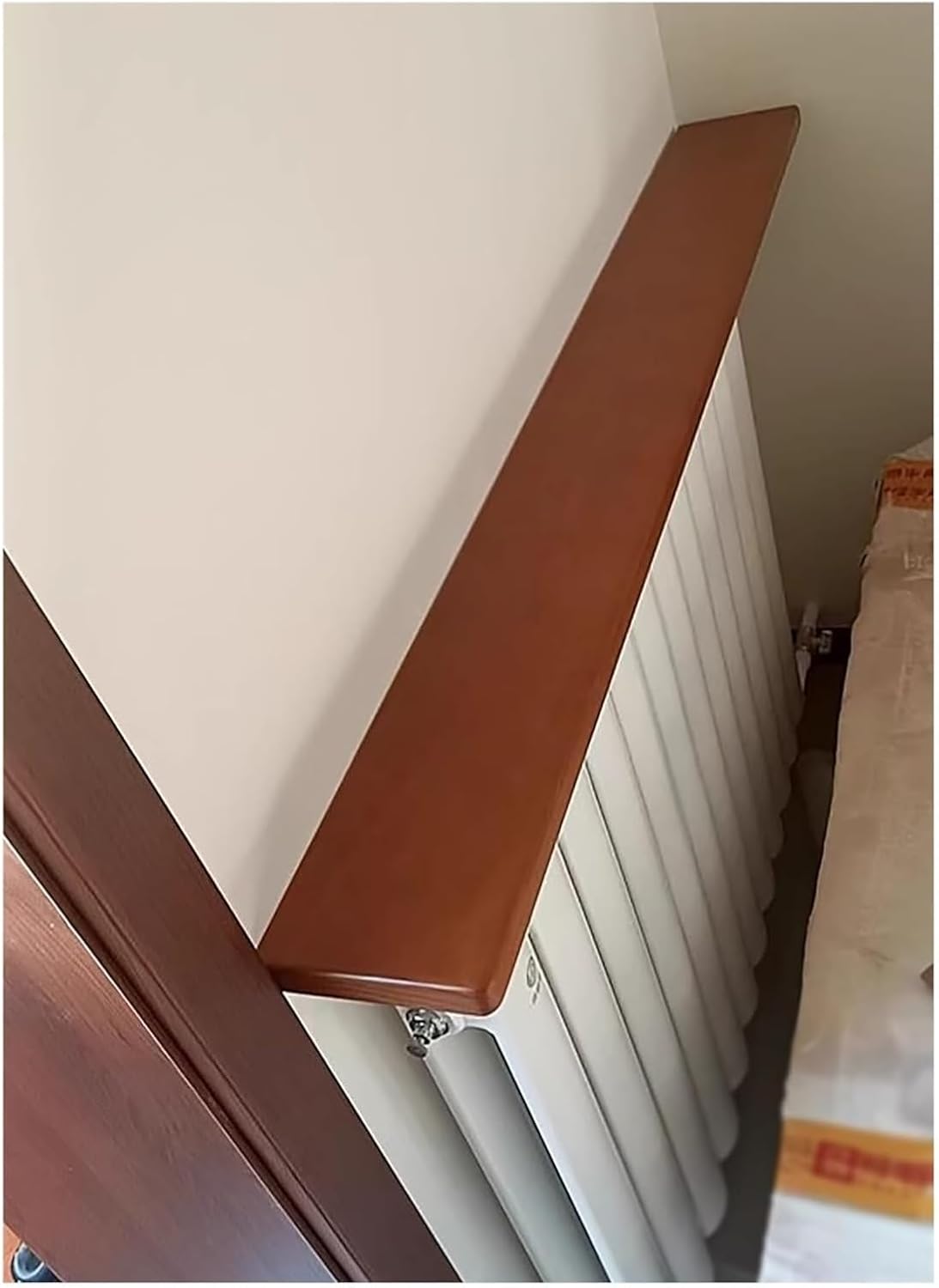 Radiator cover with ventilation slats, Modern Home Decor Radiators Cover Shelf Bedroom\/Kitchen\/Office Plant Indoor Over Radiator(Teak(lxwxh),210x16x2.2cm)