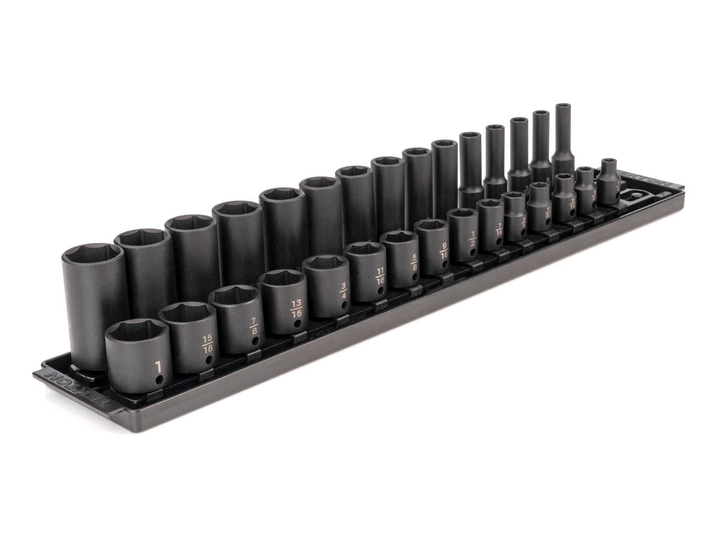 TEKTON 30-pc 3/8 in Dr S/D Impact Socket Set (1/4-1 in) 6p Tr 2Rl SID91210