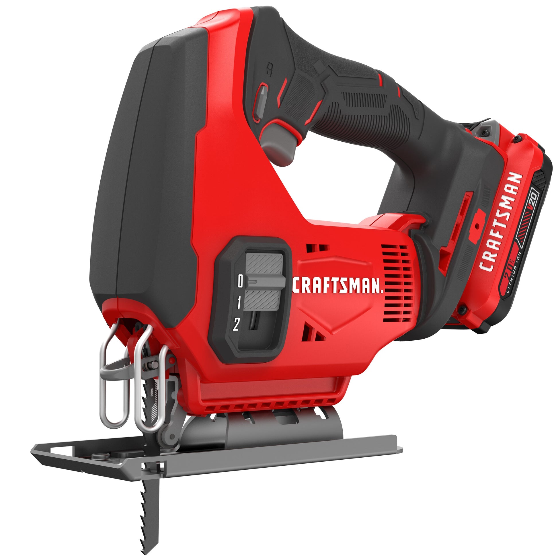 CRAFTSMAN V20 20-volt Max Variable Keyless Cordless Jigsaw (Charger Included and Battery Included) CMCS600D1