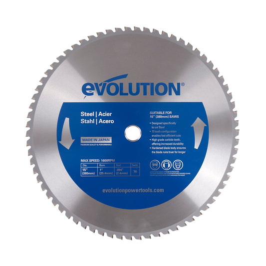 Evolution 15-in 70-Tooth Tungsten Carbide-tipped Steel Chop Saw Blade 15BLADEST