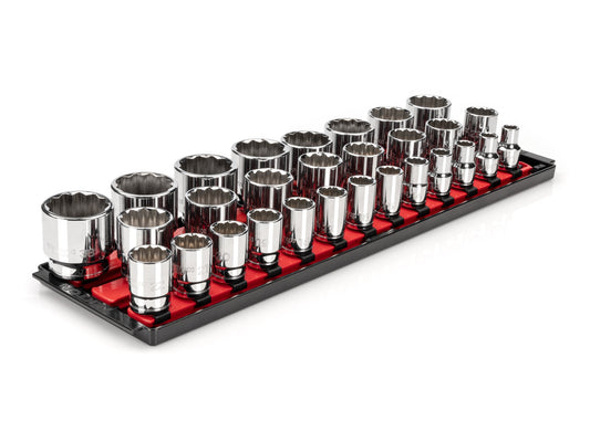 TEKTON 1/2-in Drive Metric Shallow Socket Set (29-Pieces) SHD92128