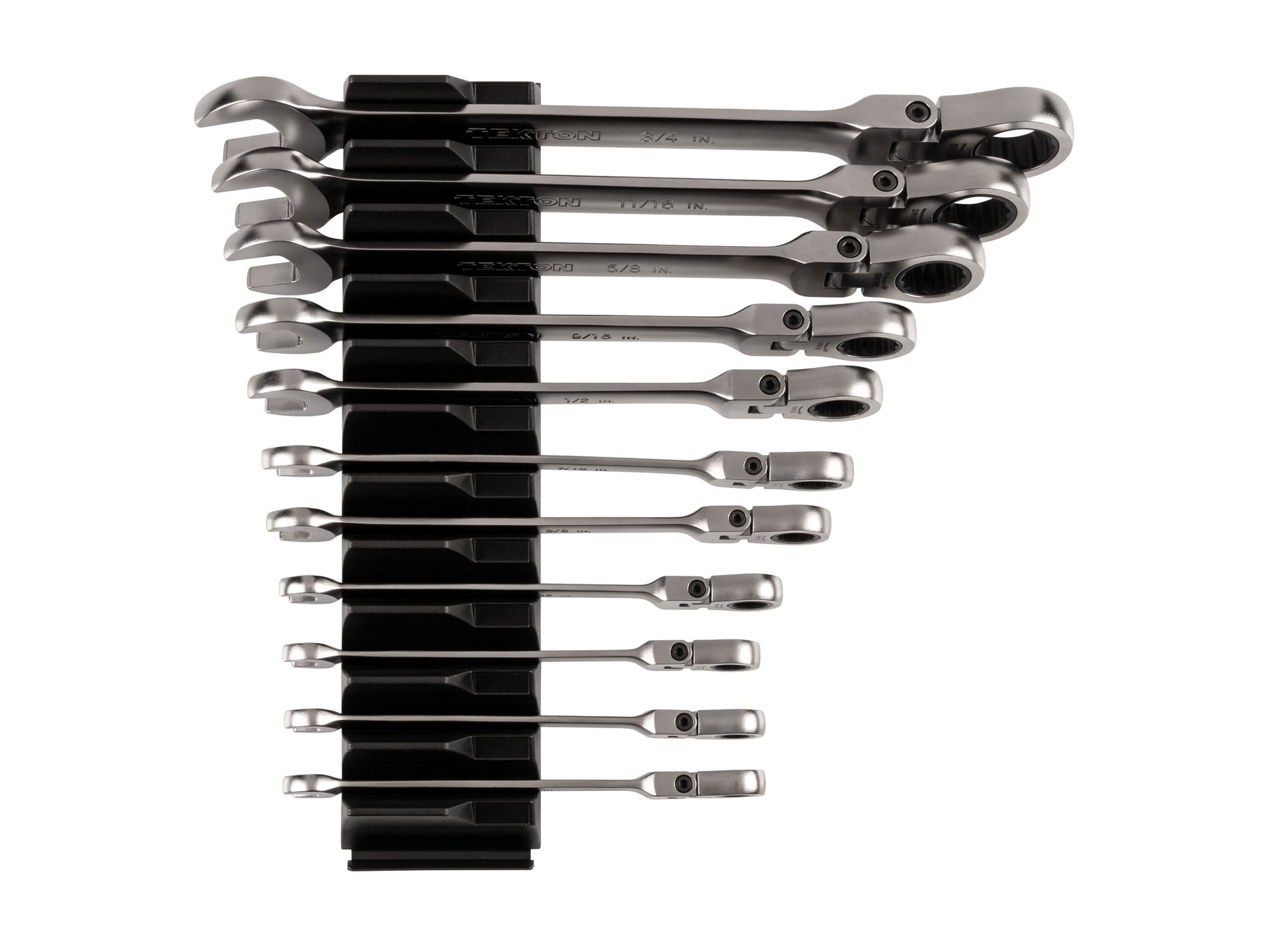 TEKTON 11-Piece Set Standard (SAE) Flexible Head Ratchet Wrench WRC95300