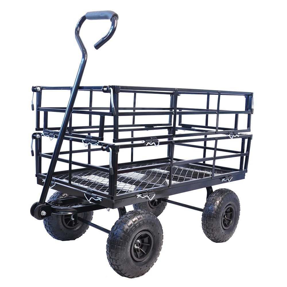 Fun Orange 6.4-cu ft Steel Folding Yard Cart