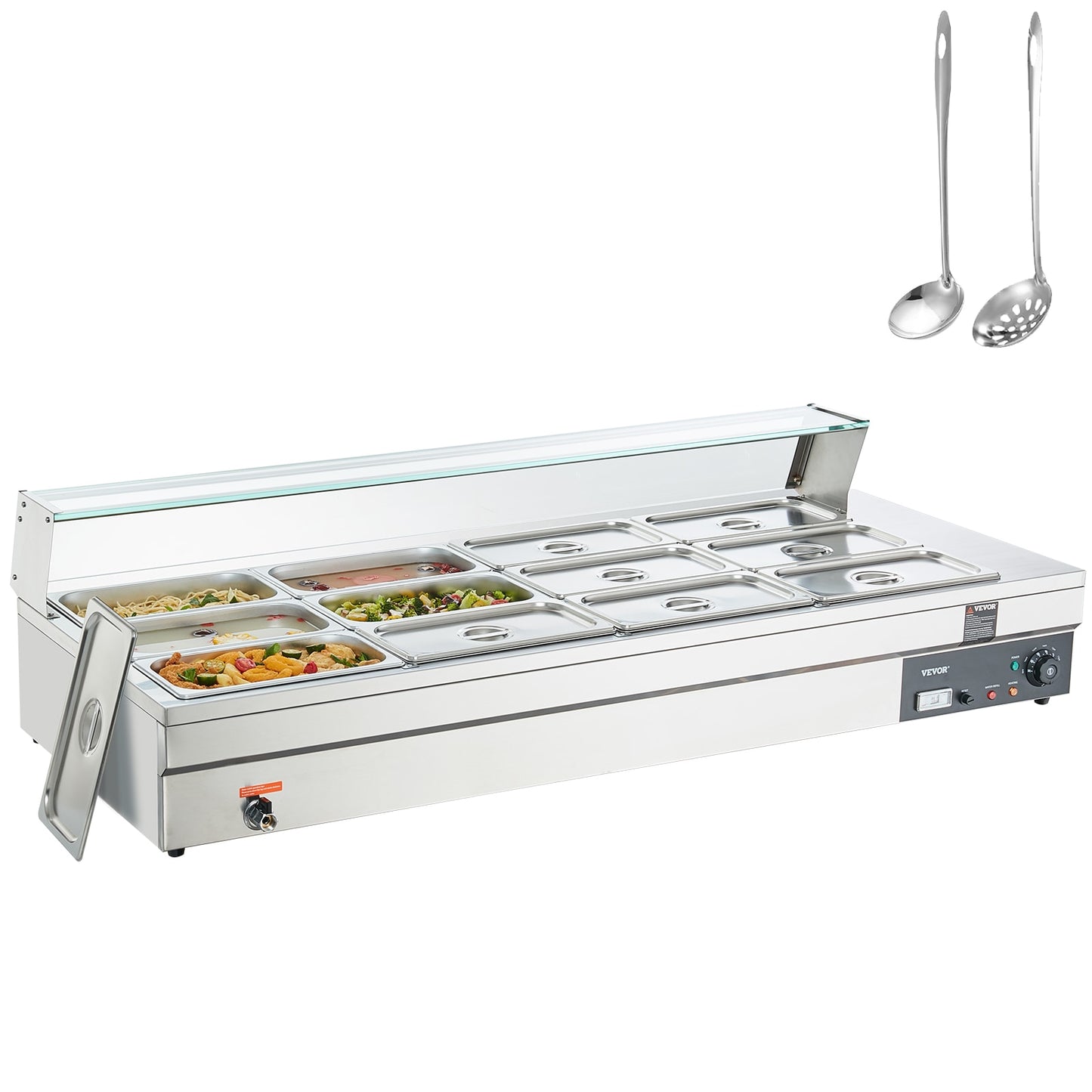 VEVOR 12-Station 96-Quart Commercial/Residential Electric Food Warmer BLZBWTC5PB2500001V1