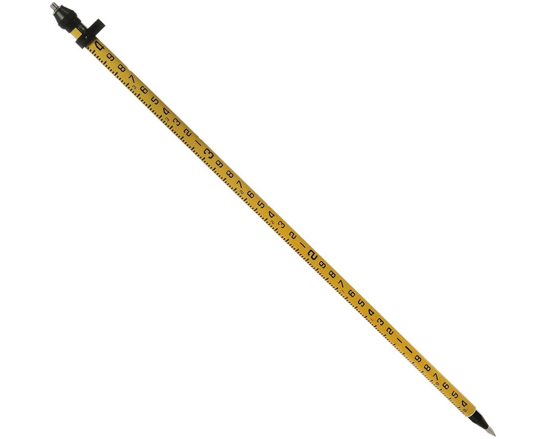 AdirPro 2-meter Aluminum Snap Lock Rover Rod with Outer GT Graduations 711-39