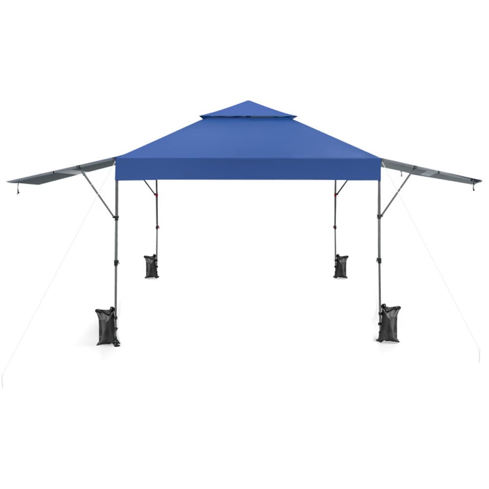 WELLFOR 10-ft x 17.6 Rectangle Blue Pop-up canopy