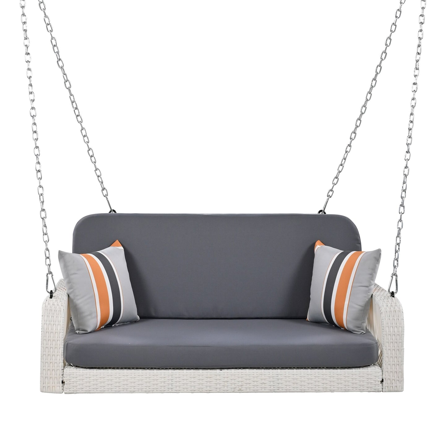 WELLFOR 2 -person White Outdoor Swing