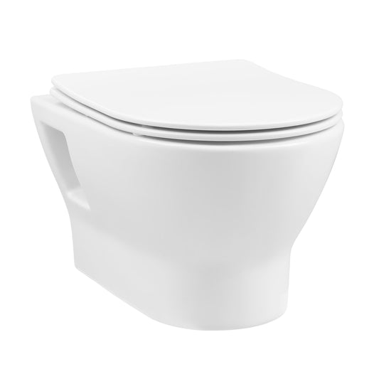 Swiss Madison Dieppe Glossy White Elongated Wall Hung