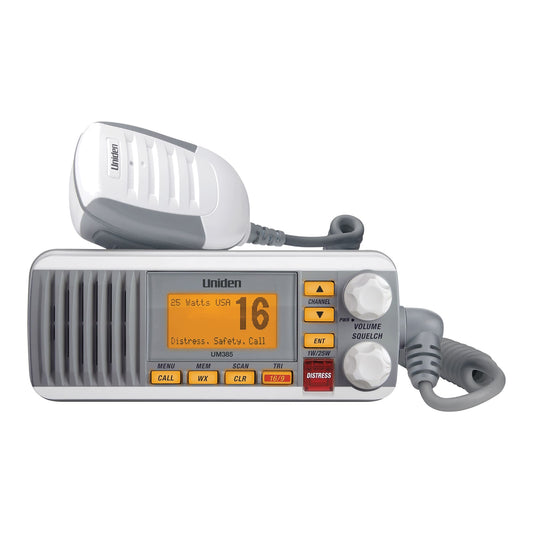 Uniden Uniden 25-Watt Fixed-Mount VHF Marine Radio with DSC, UM385 (White) UNNUM385