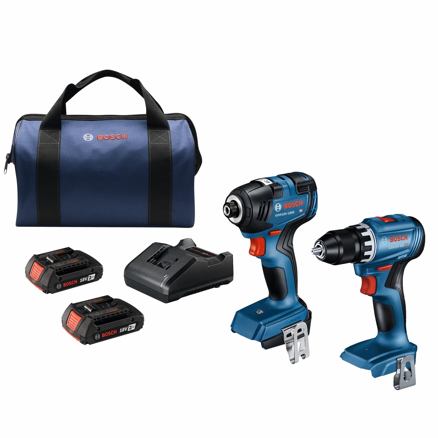 Bosch 18-volt 2-Tool Brushless Power Tool Combo Kit with Soft Case (2-Batteries Included and Charger Included) GXL18V-27B22