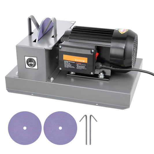 VEVOR Lawn Mower Blade Sharpener, 1HP 750W Lawnmower Blade Grinder with 9-inch Ceramic Grinding Wheel, Powerful Bench Mower Sharpening Machine for High/Low Lift Blades, Gator Blades, Flat Blades TSGCJDPYMJ7559UBKV1