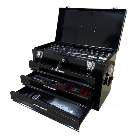 Siavonce Bottom Tool Cabinets 10.63-in W x 13.86-in H 3-Drawer Steel Tool Cabinet (Black) XH11197