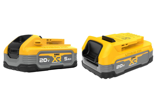 DEWALT XR POWERSTACK 20-V 2-Pack Lithium-ion Battery (5 Ah and 1.7 Ah) DCBP315-2