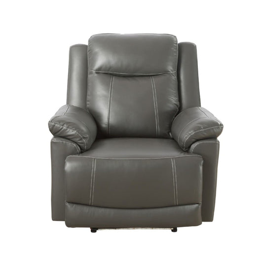 Siavonce Modern Gray Faux leather Accent Chair