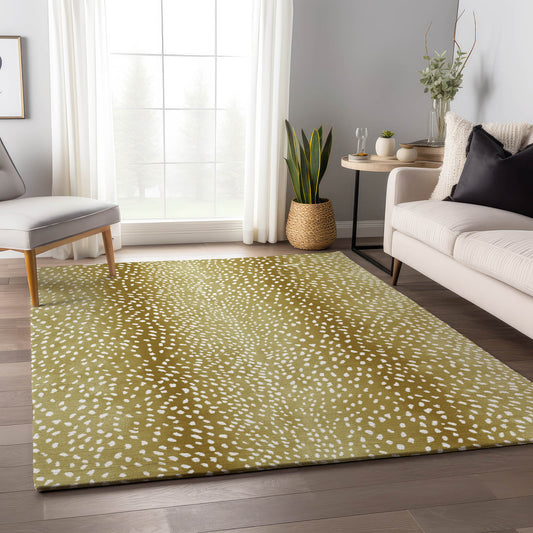 Addison Rugs Mayfield AMF44GI 8 x 10 (ft) Loomed Gilded Rectangular Indoor Abstract Machine washable Pet Friendly Area rug