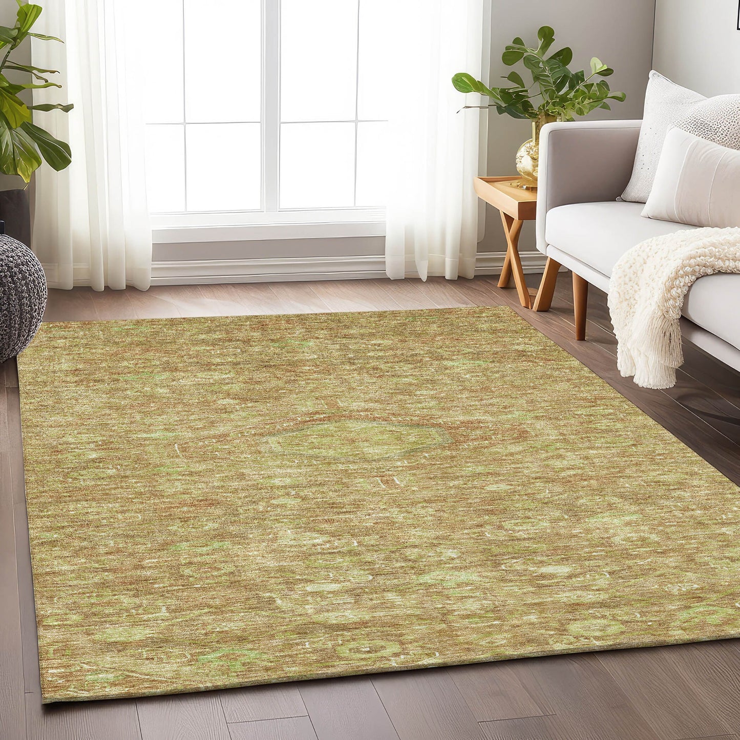 Addison Rugs Chantille ACN1225TR 8 x 10 (ft) Terracotta Rectangular Indoor/Outdoor Geometric Machine washable Pet Friendly Area rug