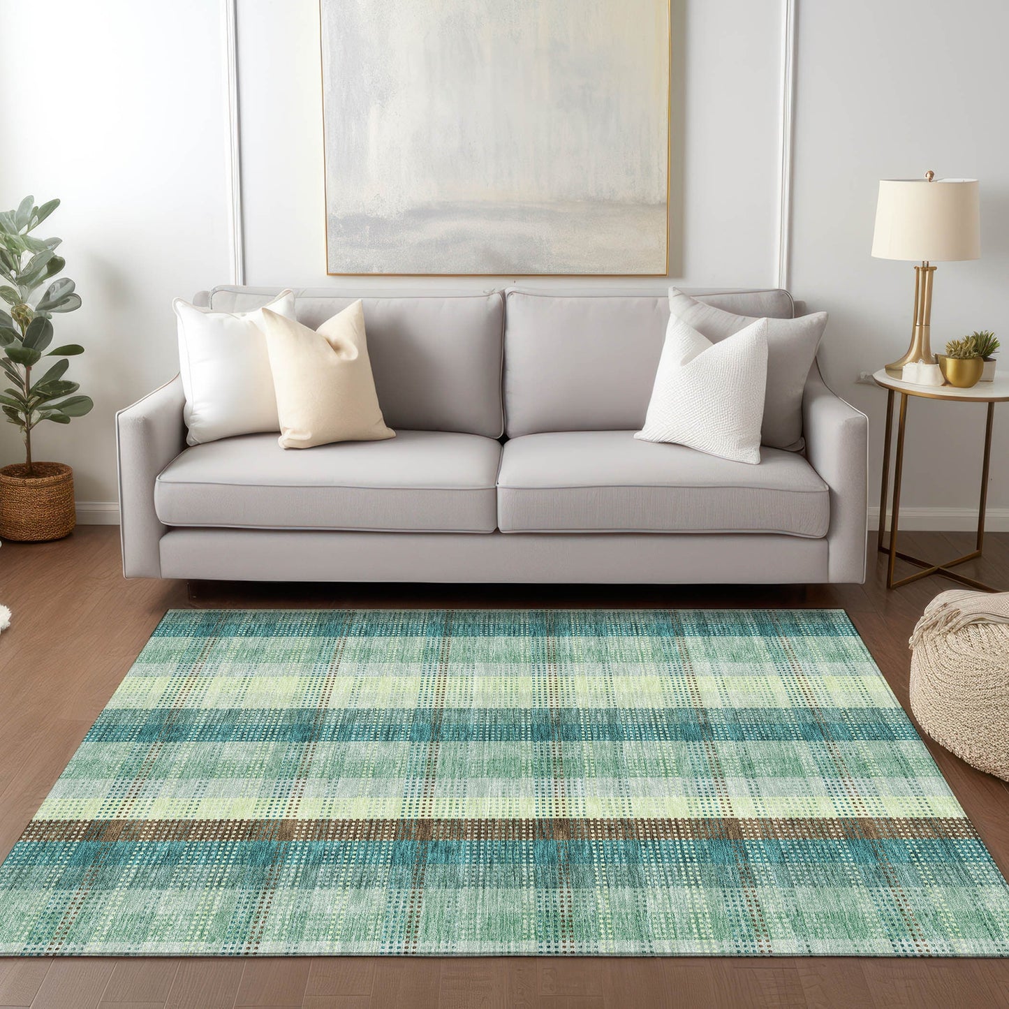 Addison Rugs Chantille ACN966SA 9 x 12 (ft) Loomed Sage Rectangular Indoor/Outdoor Machine washable Pet Friendly Area rug