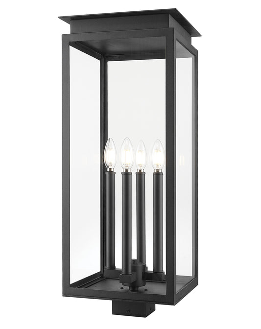 Z-Lite Nova 26.75-in Black Coastal Outdoor Light post lantern