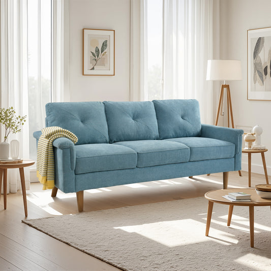 ALTRIGUS 71.65-in Modern Blue 3 -seater Sofa