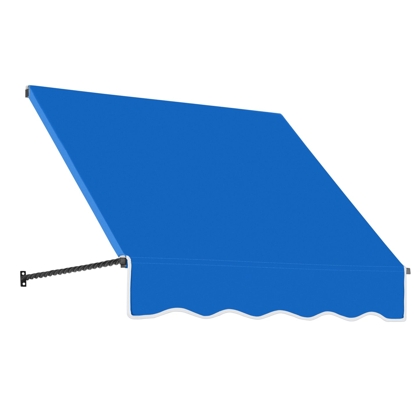 Awntech Santa Fe 52.5-in Wide x 24-in Projection x 44-in Height Fabric Bright Blue Solid Fixed Window/Door Awning