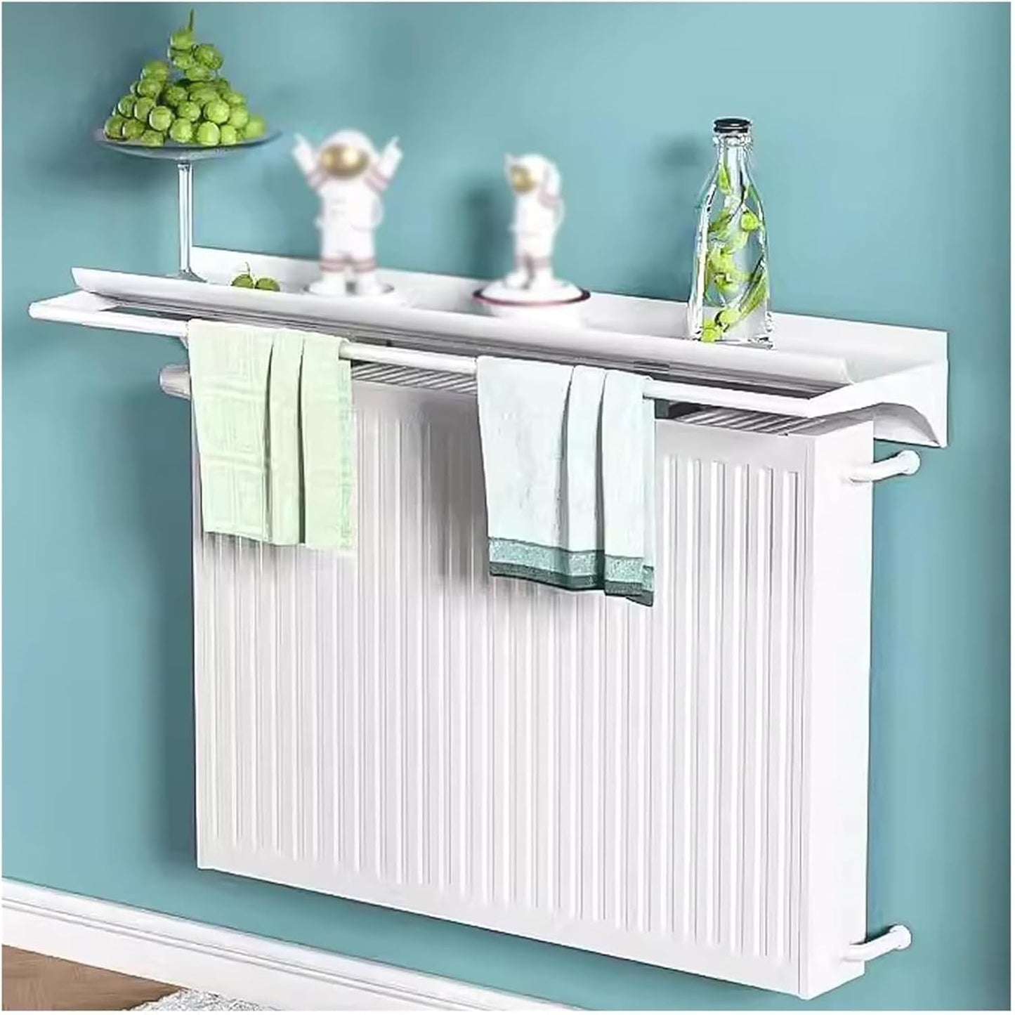 Radiator cover with ventilation slats, Radiator Cover Shelf Home Office Bars Hotel Above Heater with Towel Bar Indoor Plant Over(L 60cm(23.6in))
