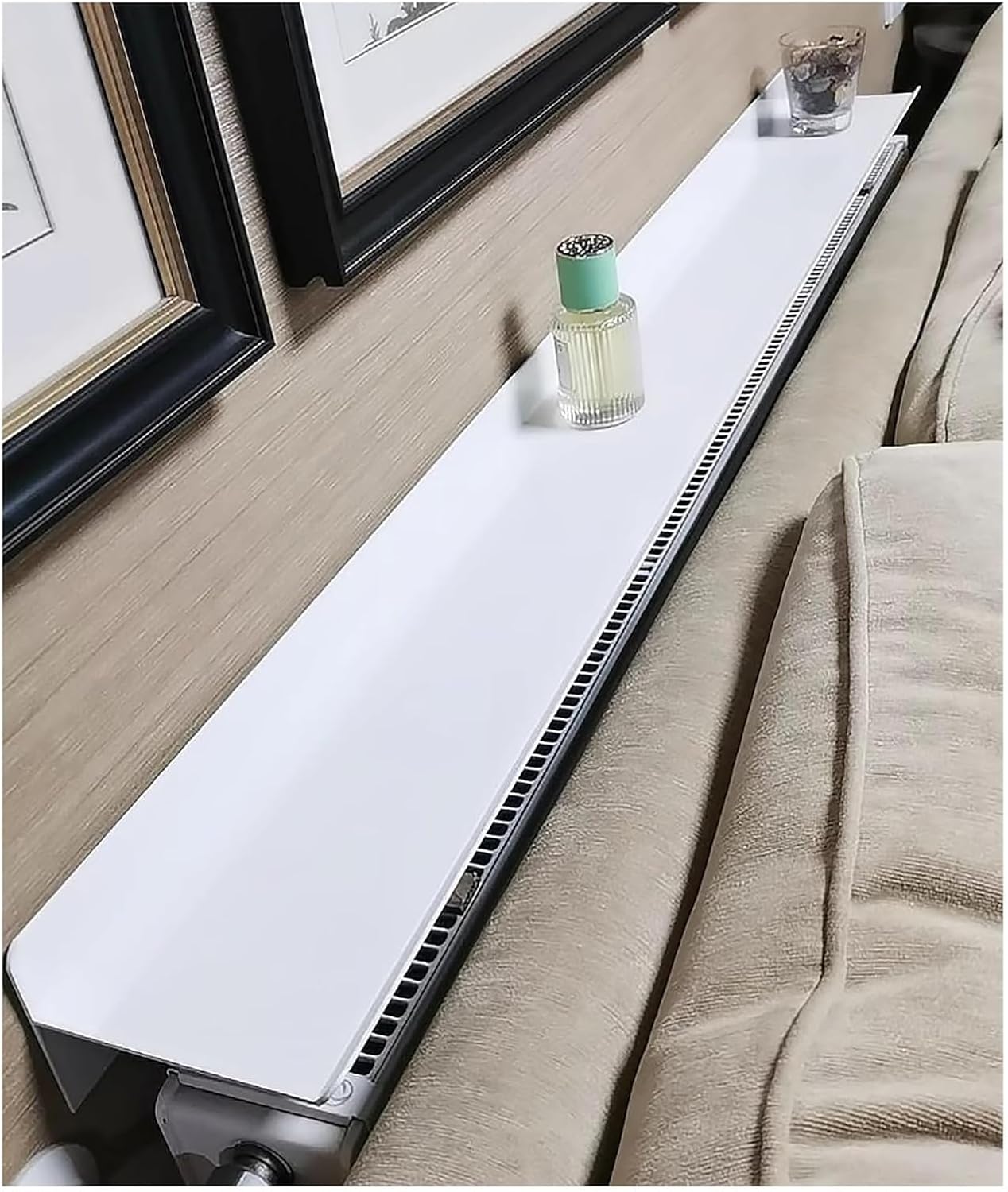 Radiator cover with ventilation slats, Radiator Shelf No Drilling Home Covers for Bedroom\/Study\/Kitchen(60x15x10cm(23.6x5.9x3.9in))