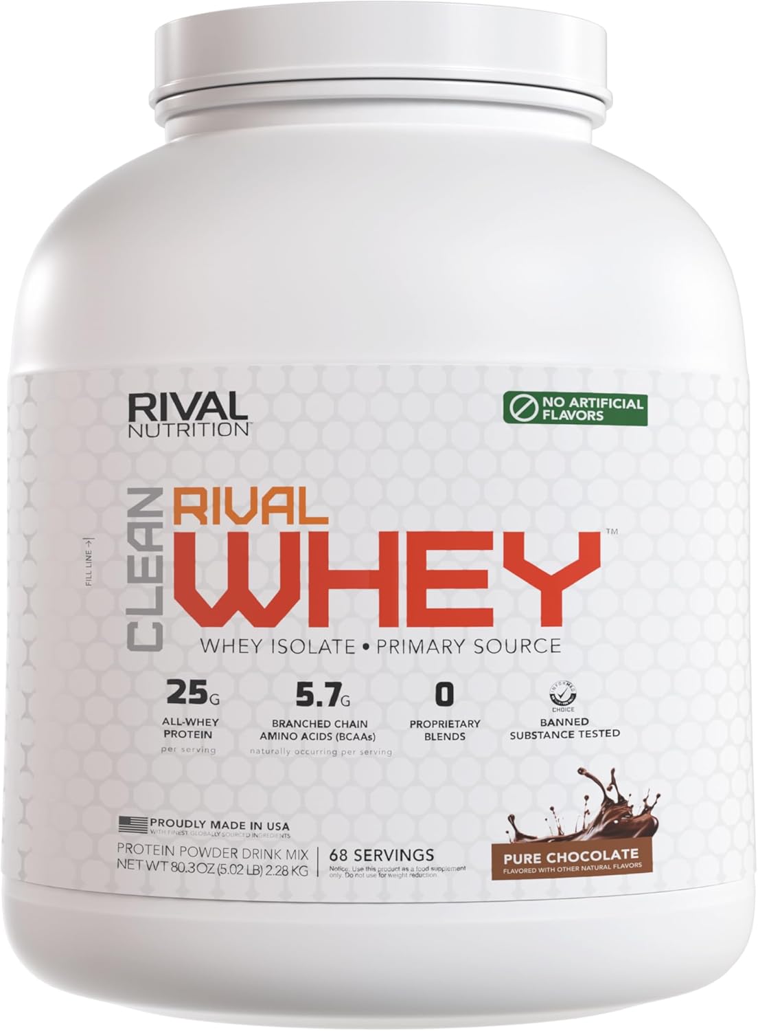 Naturally Flavored Rival Whey - Pure Chocolate - 5lb