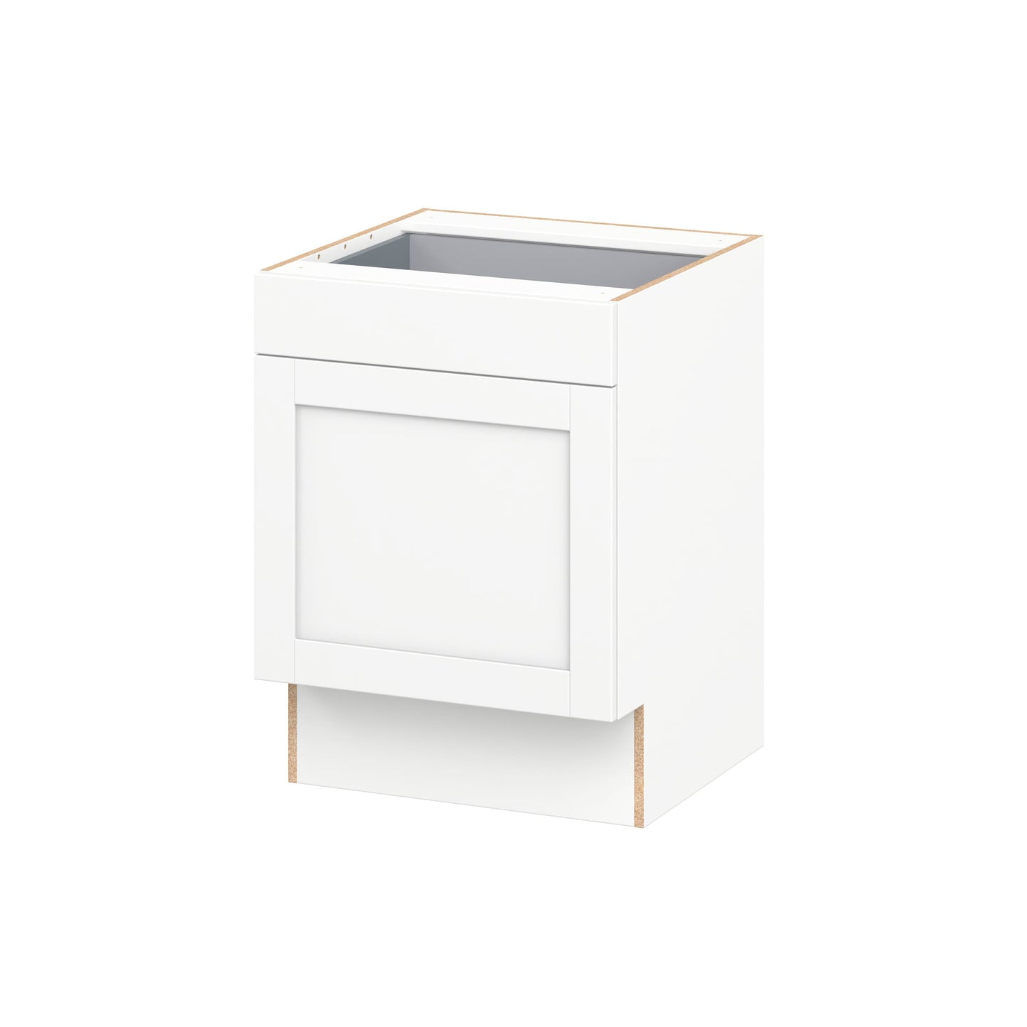 Hugo&Borg Rosemont 24-in W x 32.5-in H x 24-in D Bright White Base Fully assembled Cabinet Recessed Panel