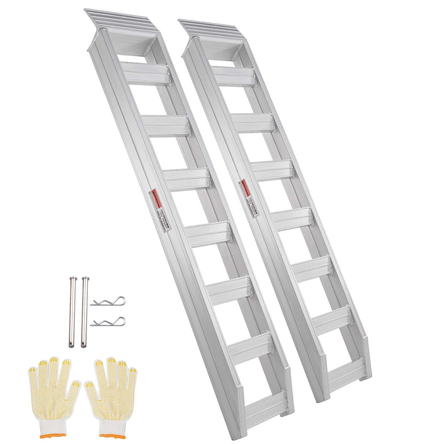 VEVOR Aluminum Ramps 6800 lbs Heavy duty Ramps with Top Hook Attaching End Universal Loading Ramp for Motorcycle Tractor ATV/UTV Trucks Lawn Mower 72 inL x 15 inW 2Pcs