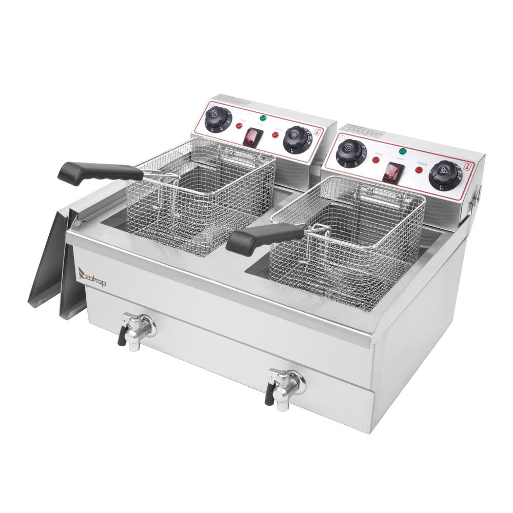 Baytocare 24.9QT Electric Deep Fryer Commercial Restaurant Fry Basket