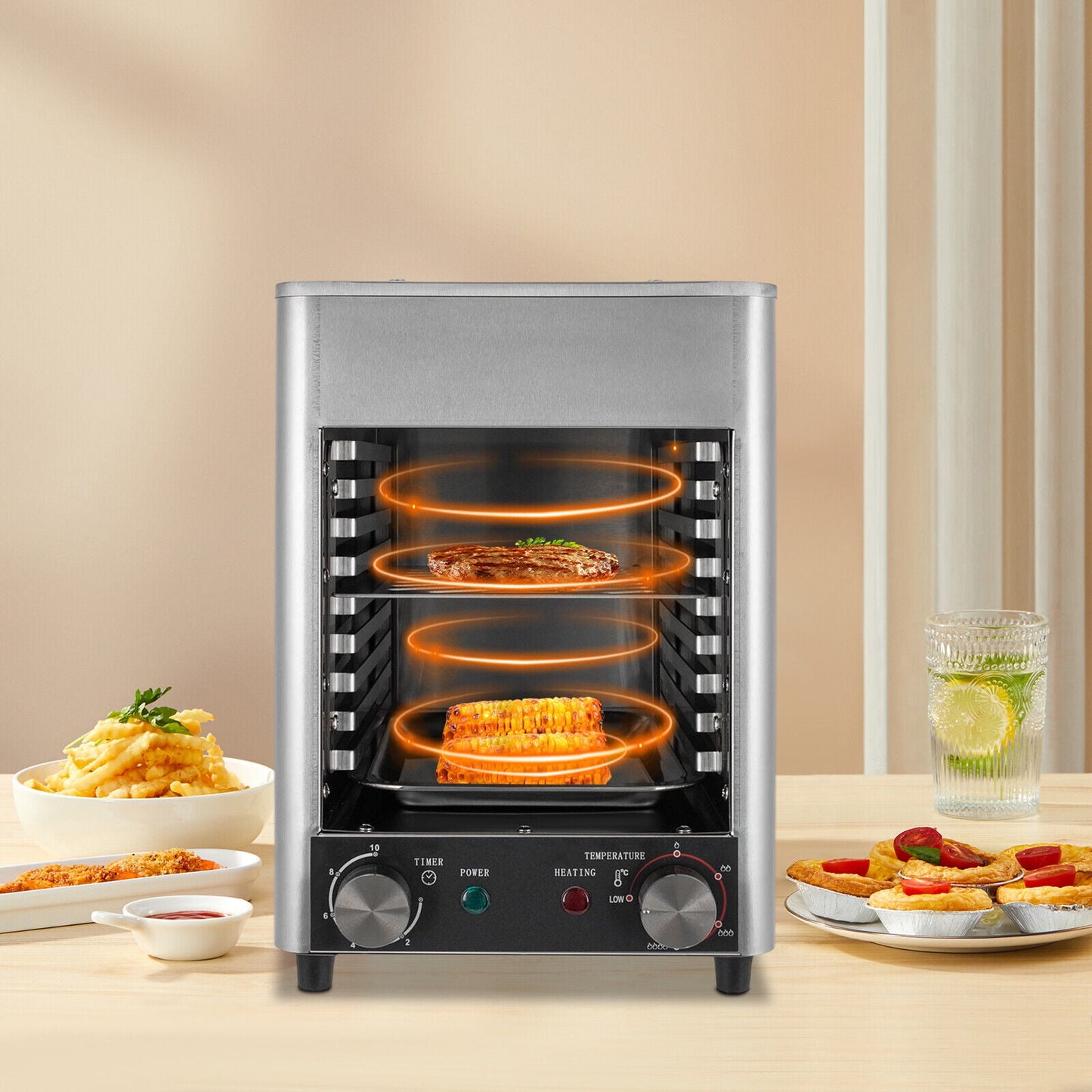 Electric Steak Grill 10-Tier Steak Grill Oven Commercial Steak Stove with Timer