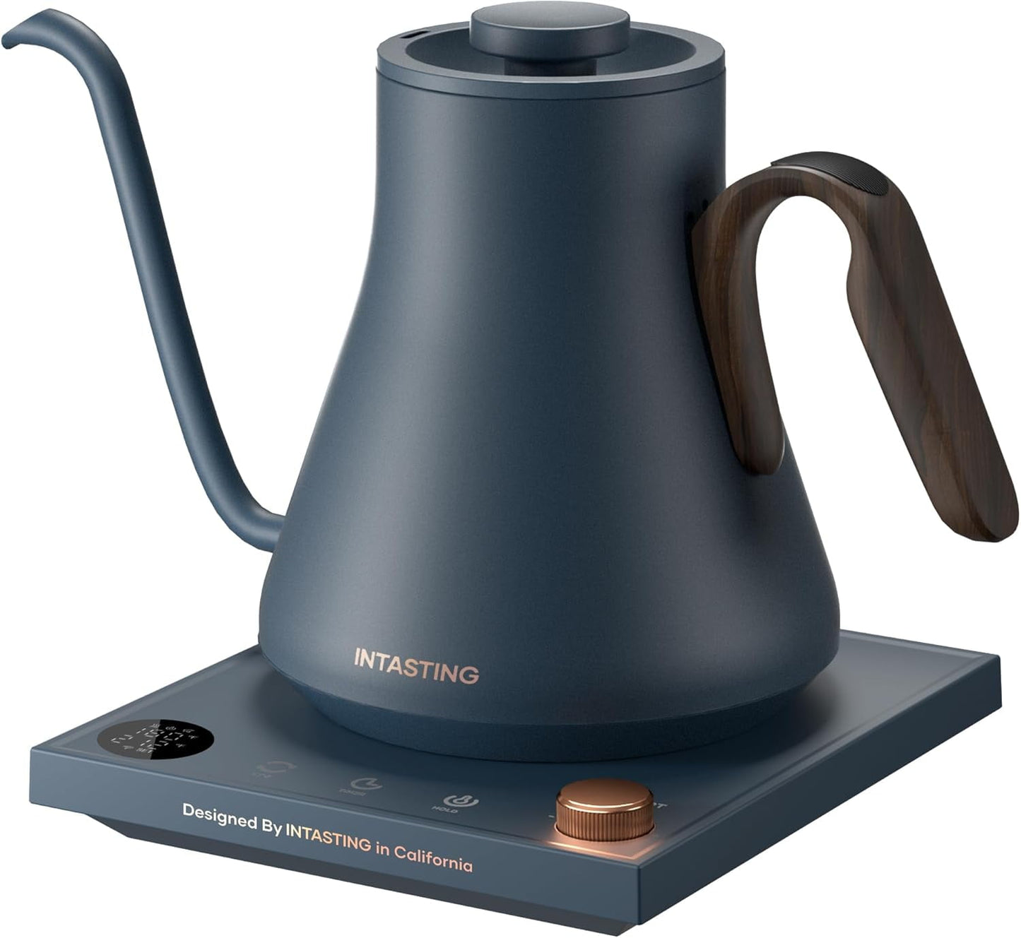Gooseneck Electric Kettle with ±1? Temperature Control, Stainless Steel Inner, 1500W Quick Heating, 0.9L - Ideal for Pour Over Coffee, Tea Brewing & Hot Water Boiling