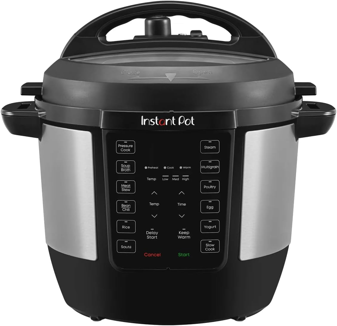 Instant-Pot RIO 6 Quart Multi-Cooker with Pressure Cooking, Slow Cooking, Sautéing, Yogurt Making & Keep Warm Features, 1000W, Stainless Steel Inner Pot, Non-Toxic, Easy to Use for Healthy Meals