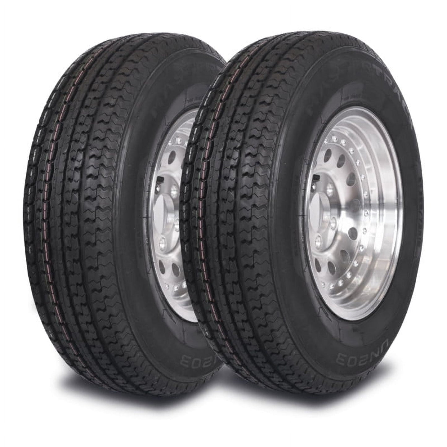 Mastertrack UN203 ST175/80R13 6 Ply 91/87N Load Range C Radial Trailer Tire - ST 175/80/13 175/80R13,Set of 2 (No Wheels)